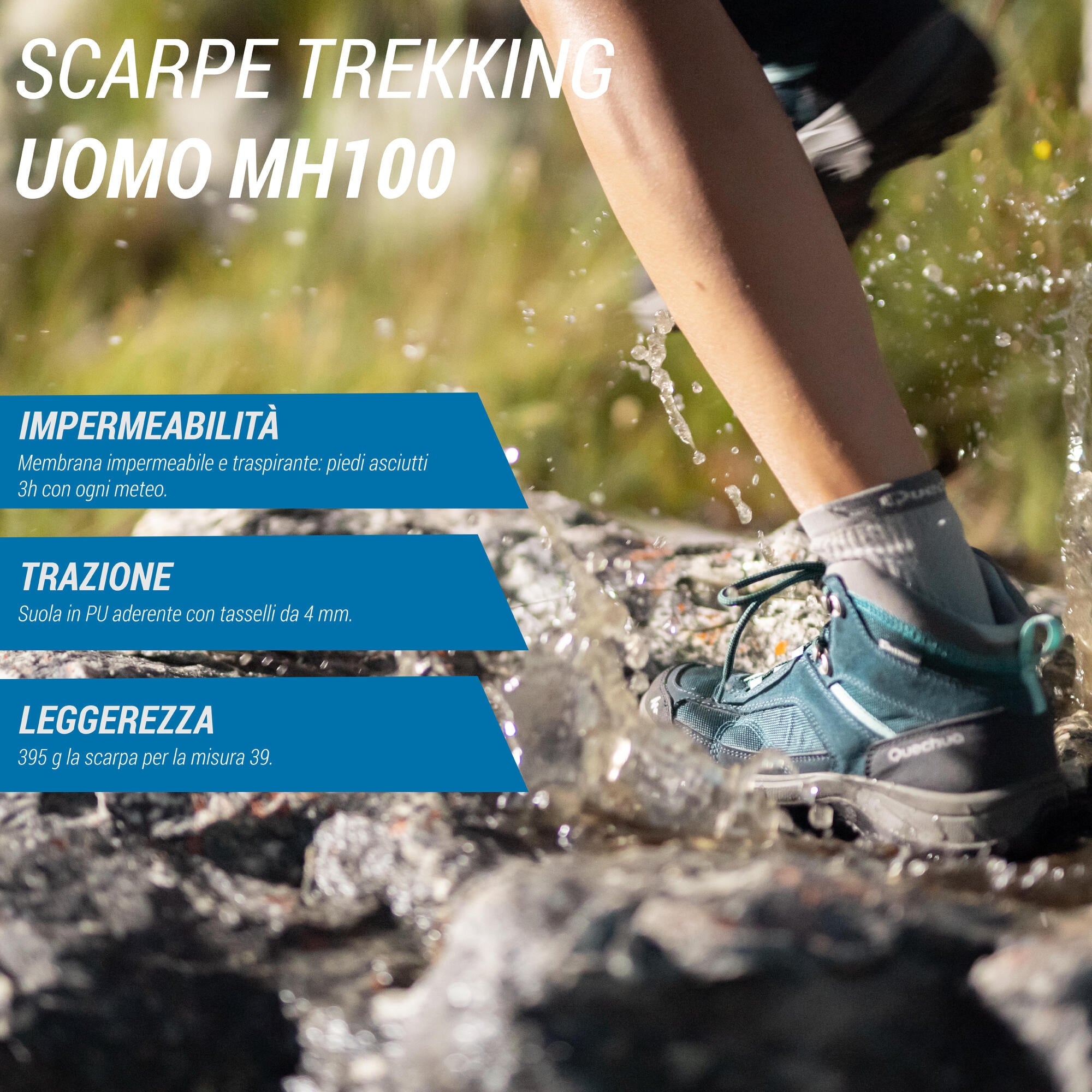 Quechua Women's MH100 Waterproof Mid Hiking Shoes - Image 7