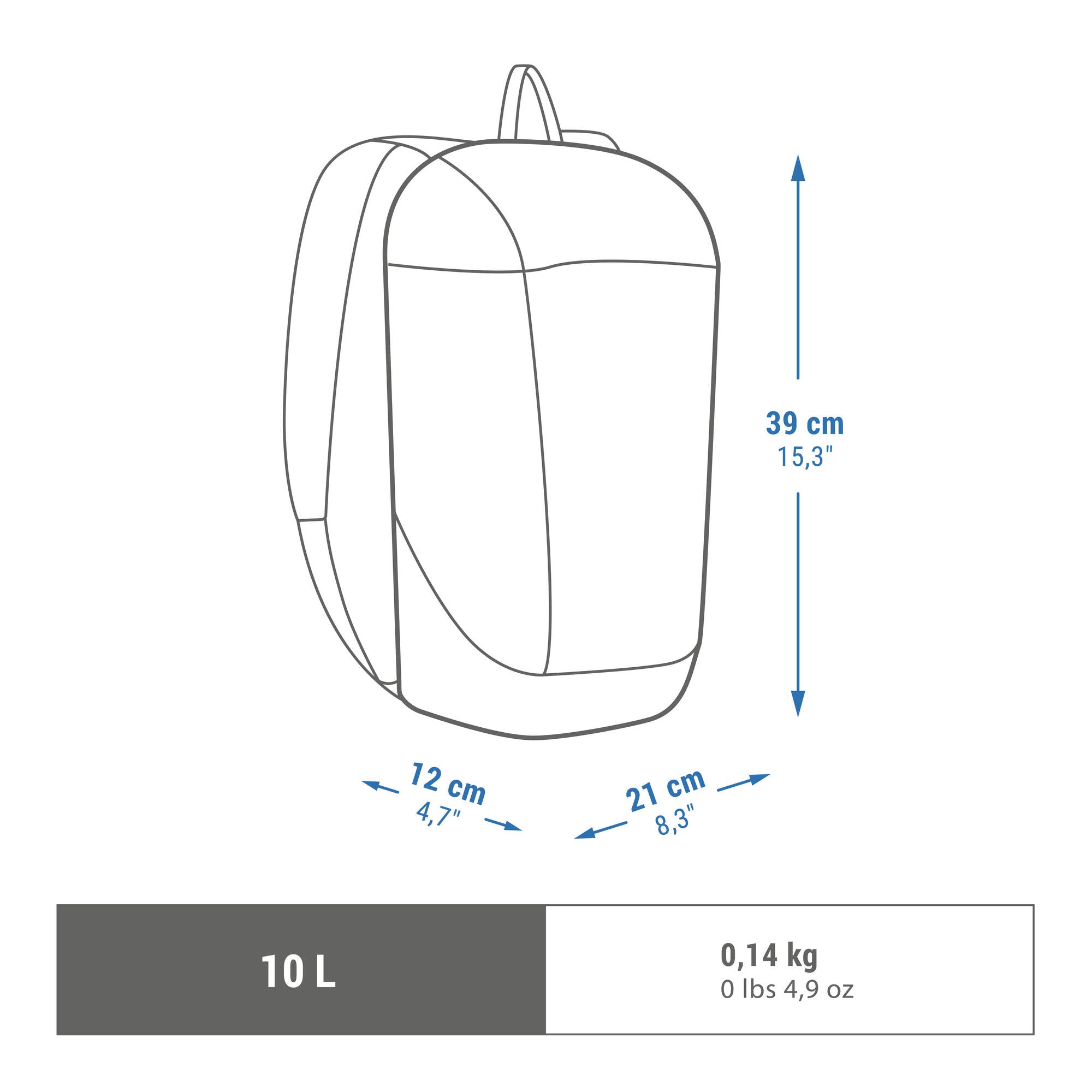 Quechua NH50 Arpenaz 10 L Hiking Backpack - Image 21