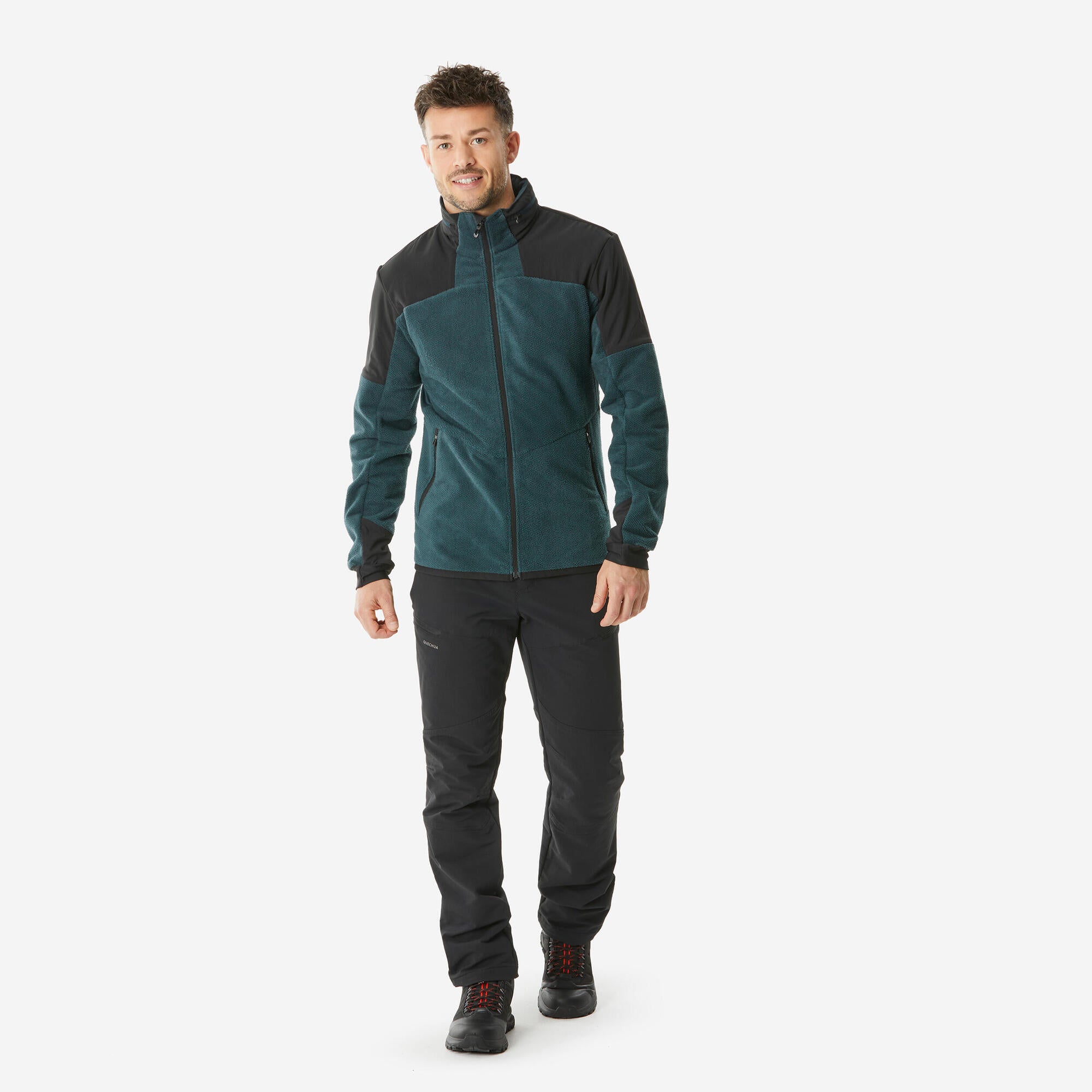 Quechua Men's MH500 Warm Water-Repellent Hiking Fleece Jacket - Image 2