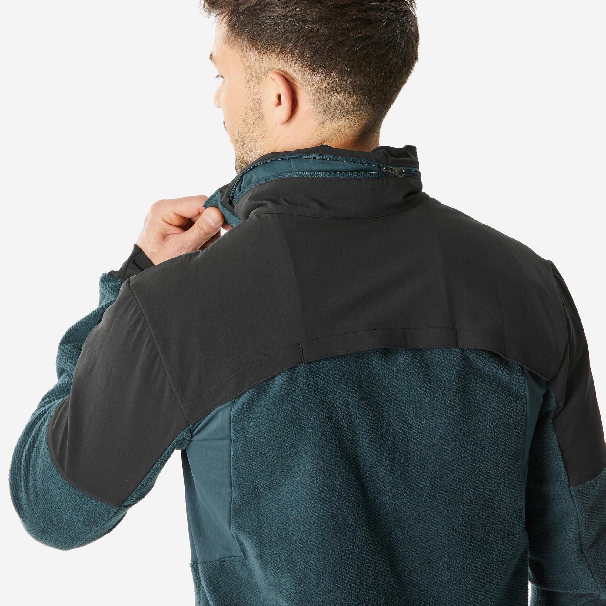 Quechua Men's MH500 Warm Water-Repellent Hiking Fleece Jacket - Image 5