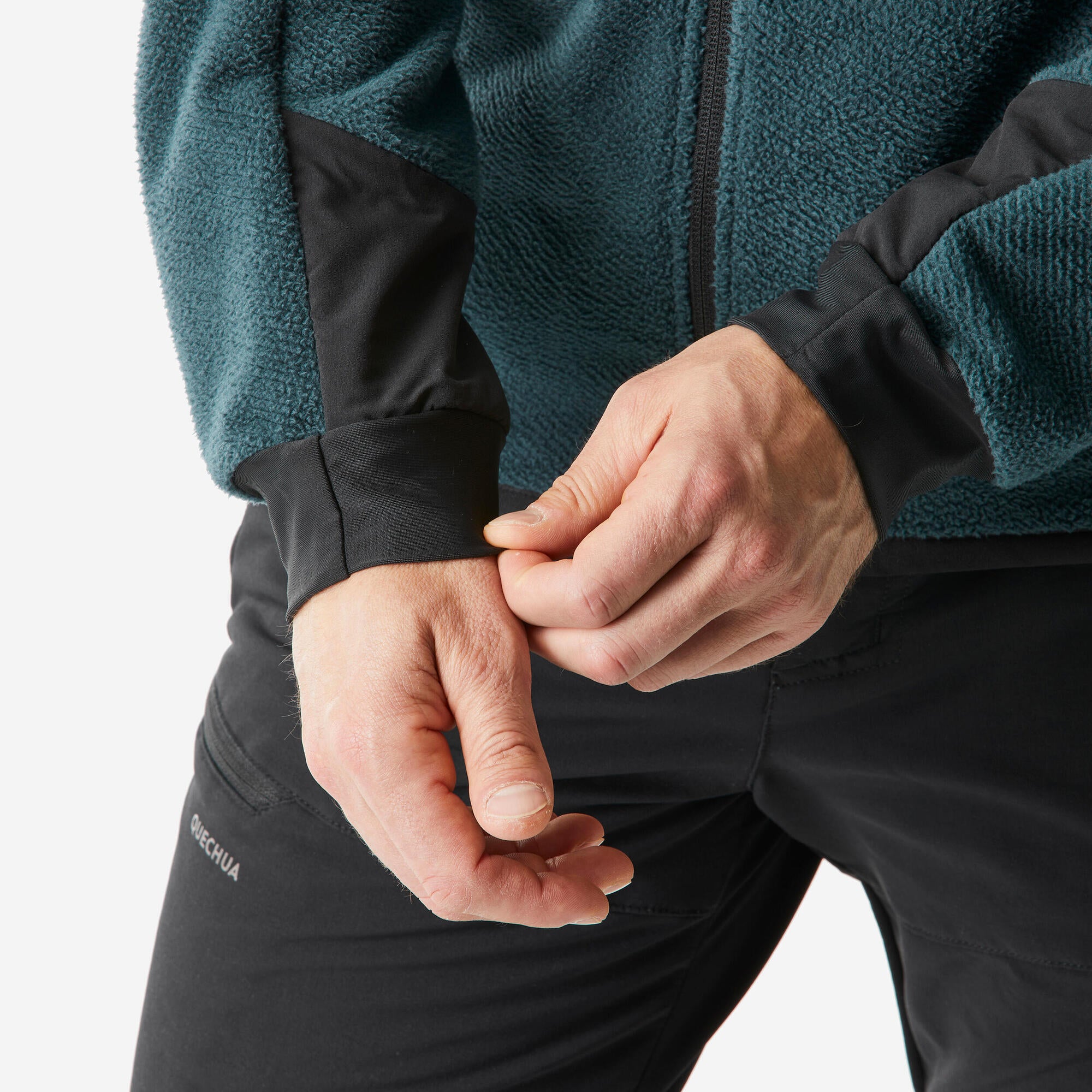 Quechua Men's MH500 Warm Water-Repellent Hiking Fleece Jacket - Image 8